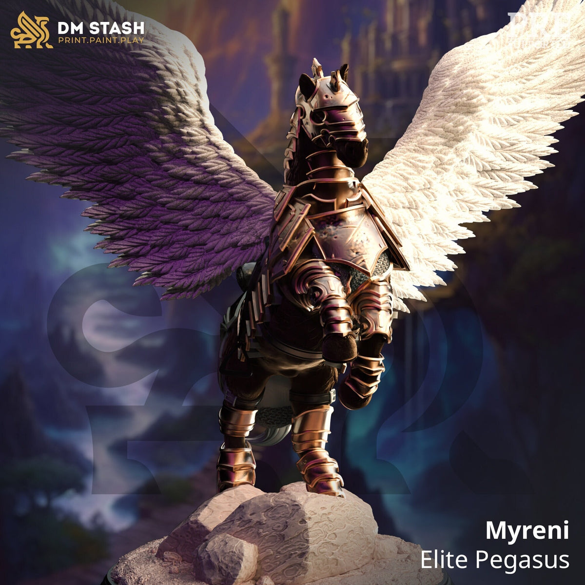Myreni - Elite Pegasus | DM Stash | Arcane Skies | Fantasy | DnD | RPG | Tabletop | Miniatures | Large Creature | Pegasus