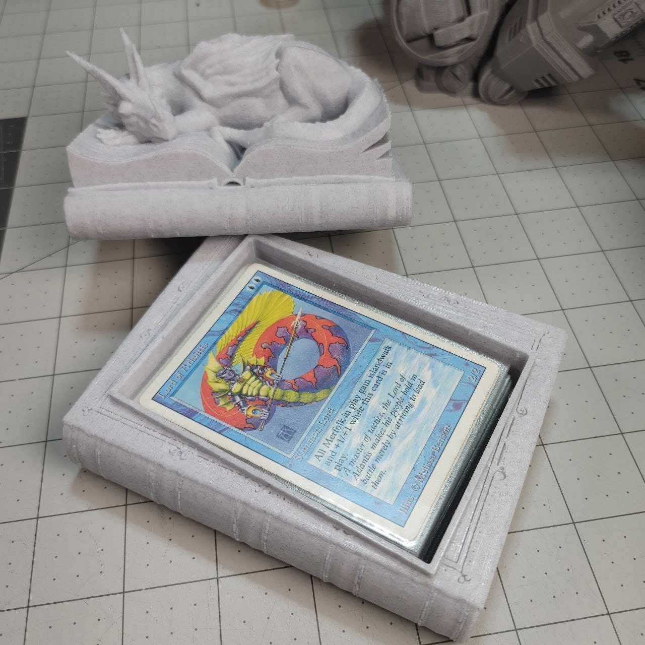 Book Dragon Dice Jail or Vault | Fates End |  Fantasy | DnD | RPG | Roleplay Gaming | MTG Magic Card Box | Jewelry Box