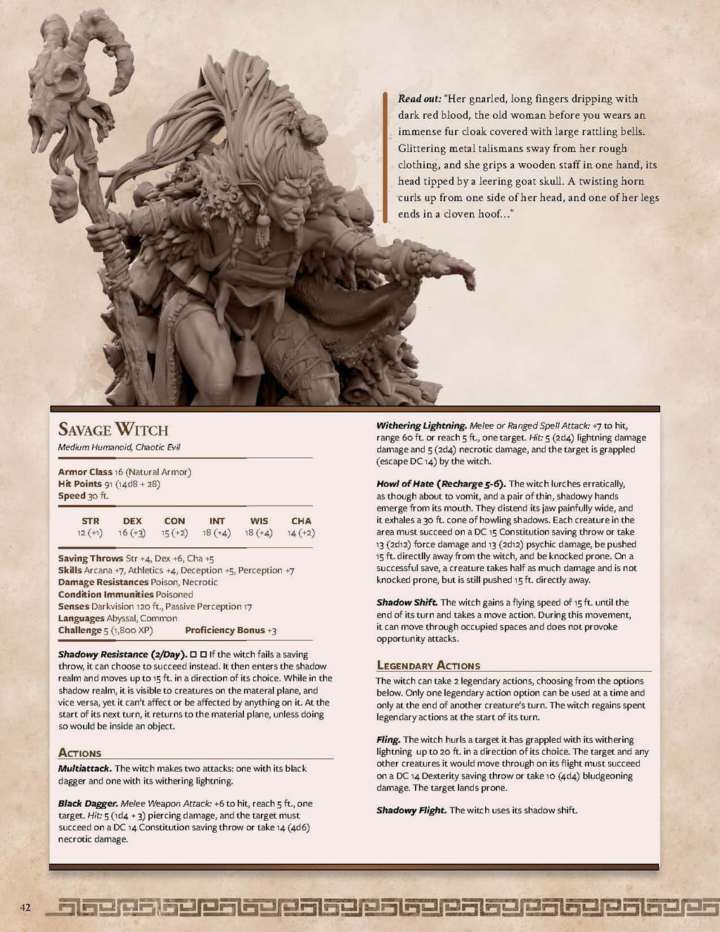 Savage Witch | Mammoth Factory | Mark of the Beast | RESIN | Fantasy | DnD | RPG | Tabletop | Gaming Miniatures | Monster