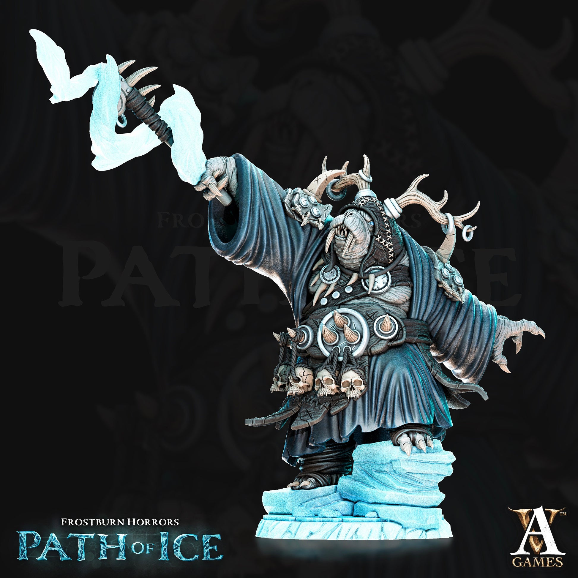 Odoben Doomseekers | Archvillain Games | Frostburn Horrors | Resin | Fantasy | DnD | RPG | Tabletop | Miniature | Creature | Path of Ice