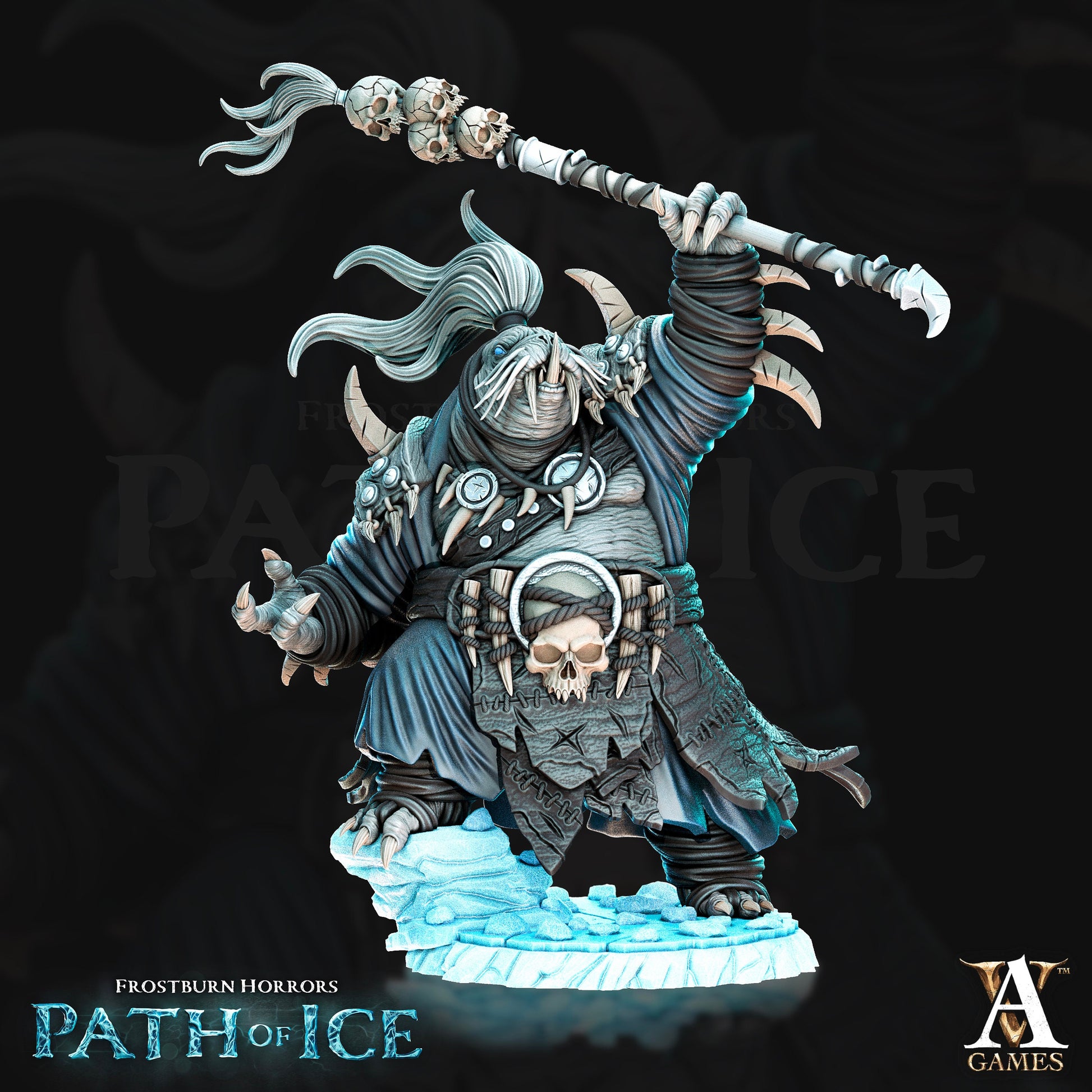 Odoben Doomseekers | Archvillain Games | Frostburn Horrors | Resin | Fantasy | DnD | RPG | Tabletop | Miniature | Creature | Path of Ice