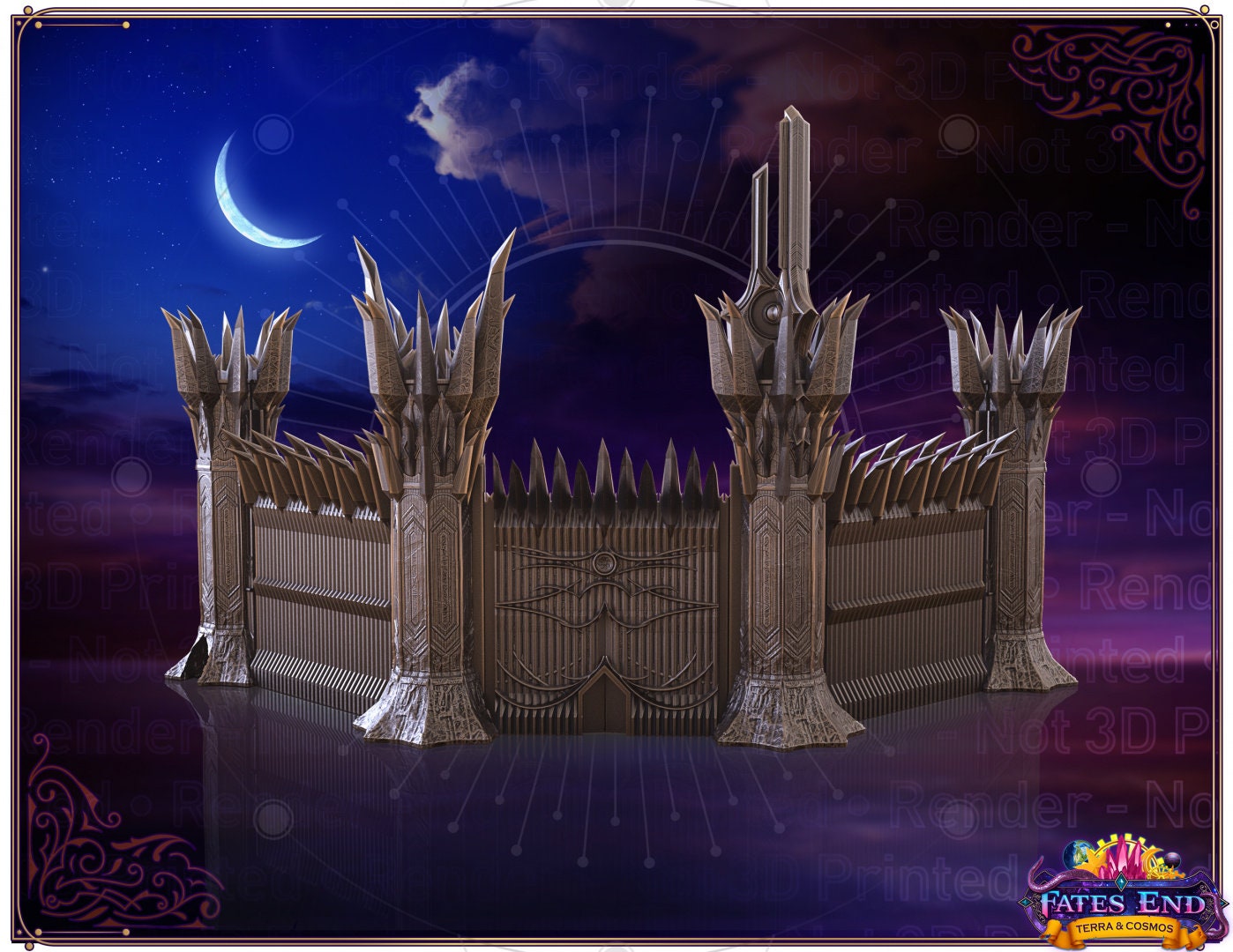 Necrotic Lord Game Master Screen Dice Tower Combo | Fates End | Fantasy | DnD | RPG | Tabletop | Roleplay Gaming Miniatures | Dungeon Master