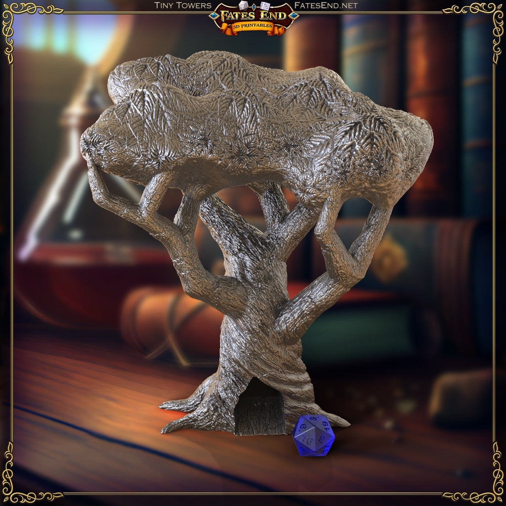 World Tree Mini Dice Tower | Fates End | 3D Printed PLA | Fantasy | DnD | RPG | Tabletop | Roleplay Gaming Miniatures | Terrain