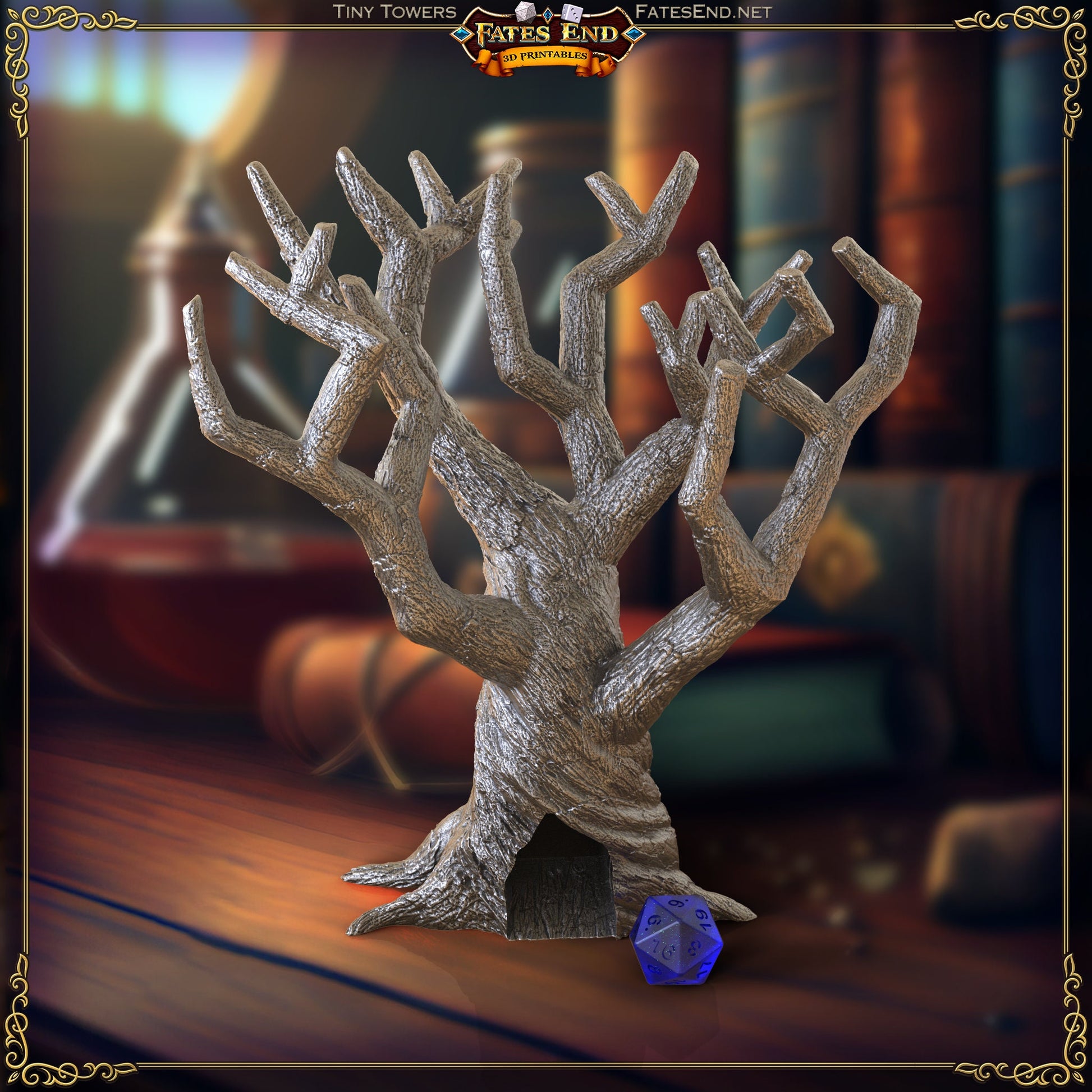 World Tree Mini Dice Tower | Fates End | 3D Printed PLA | Fantasy | DnD | RPG | Tabletop | Roleplay Gaming Miniatures | Terrain