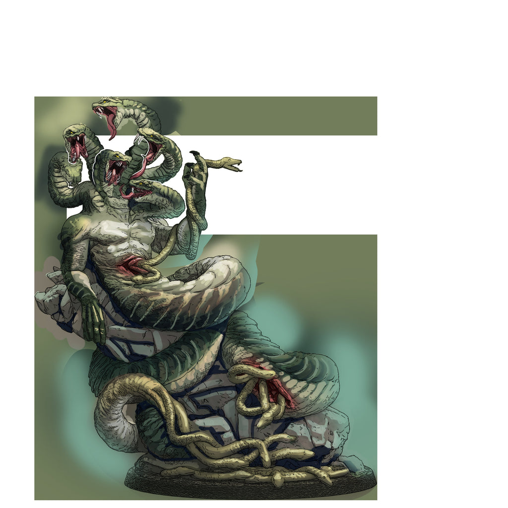 Avatar of Ssrallgor | Mammoth Factory | Coils of Dread | RESIN | Fantasy | DnD | RPG | Tabletop | Gaming Miniatures | Snake Creature
