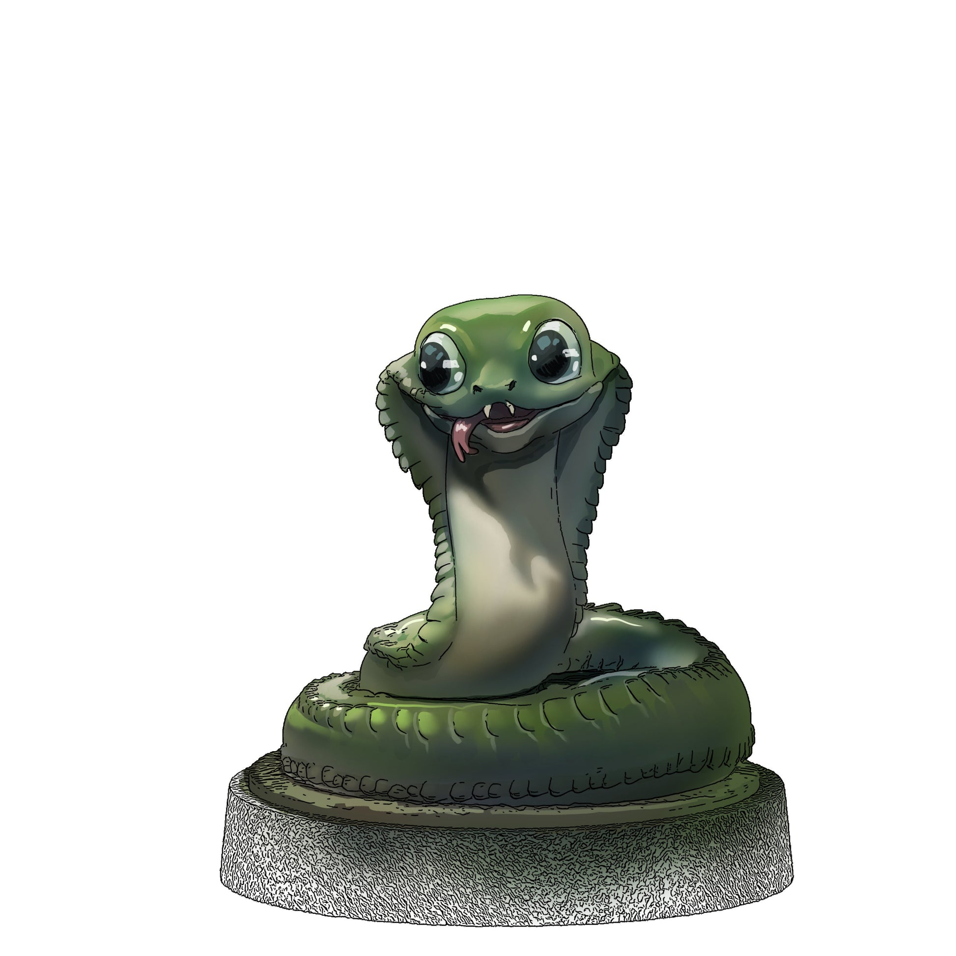 Derpent | Mammoth Factory | Coils of Dread | RESIN | Fantasy | DnD | RPG | Tabletop | Gaming Miniatures | Snake Creature | Cute Snake