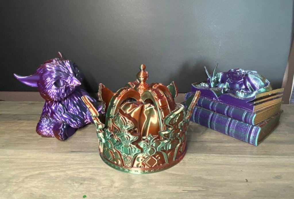 Crown Dice Vault  | Fates End | 3D Printed | Fantasy | DnD | RPG | Roleplay Gaming | Gaming Gear