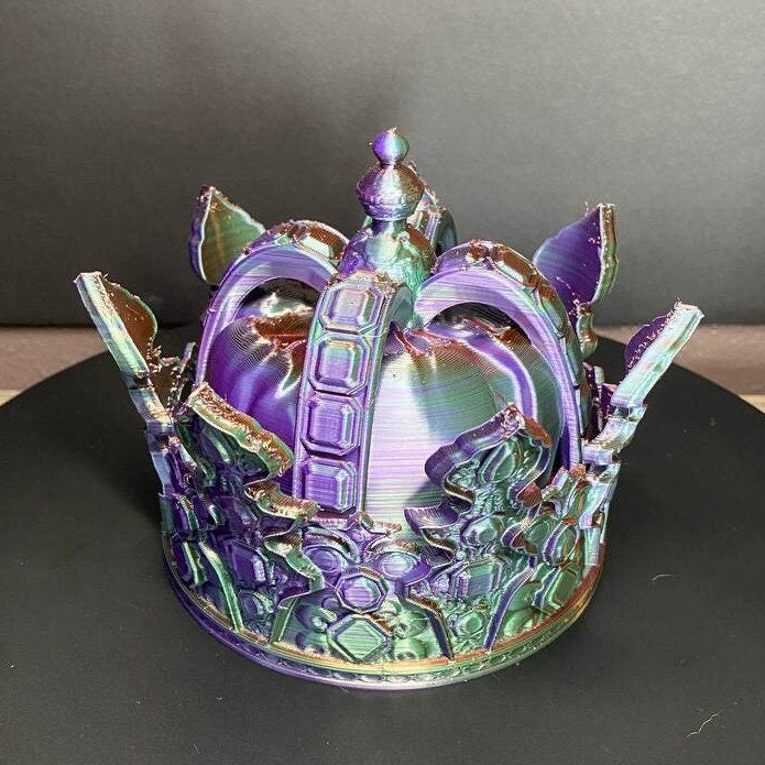 Crown Dice Vault  | Fates End | 3D Printed | Fantasy | DnD | RPG | Roleplay Gaming | Gaming Gear