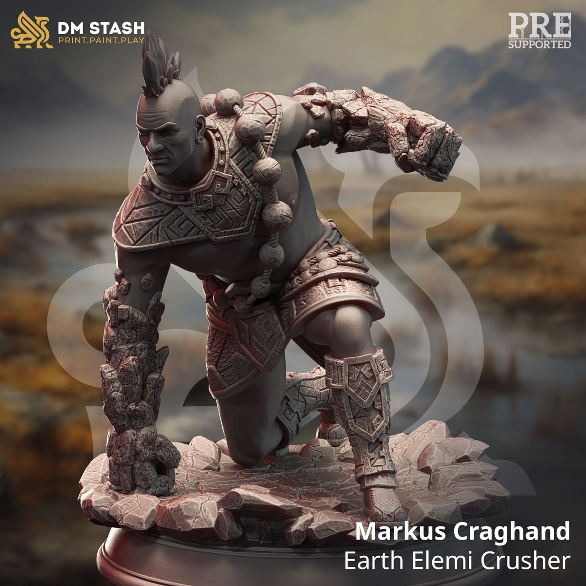 Markus Craghand - Earth Elemi Crusher | DM Stash | Orcish Incursion | Fantasy | DnD | RPG | Tabletop | Miniatures | Character Model