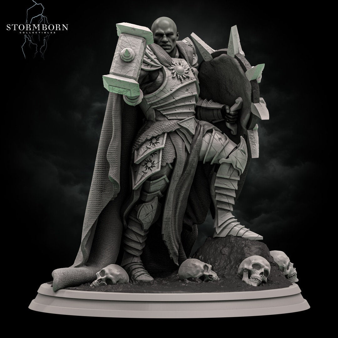 Invictus Lighthammer | Stormborn Collectibles | Paladin | RESIN | Fantasy | Fighter | RPG | Gaming Miniatures | Character Model
