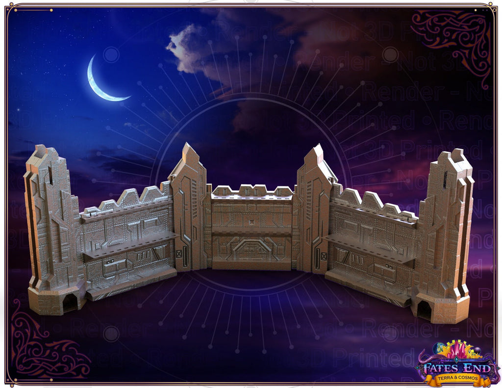 Alien City Game Master Screen Dice Tower Combo | Fates End | Sci-Fi | DnD | RPG | Tabletop | Roleplay Gaming Miniatures | Dungeon Master