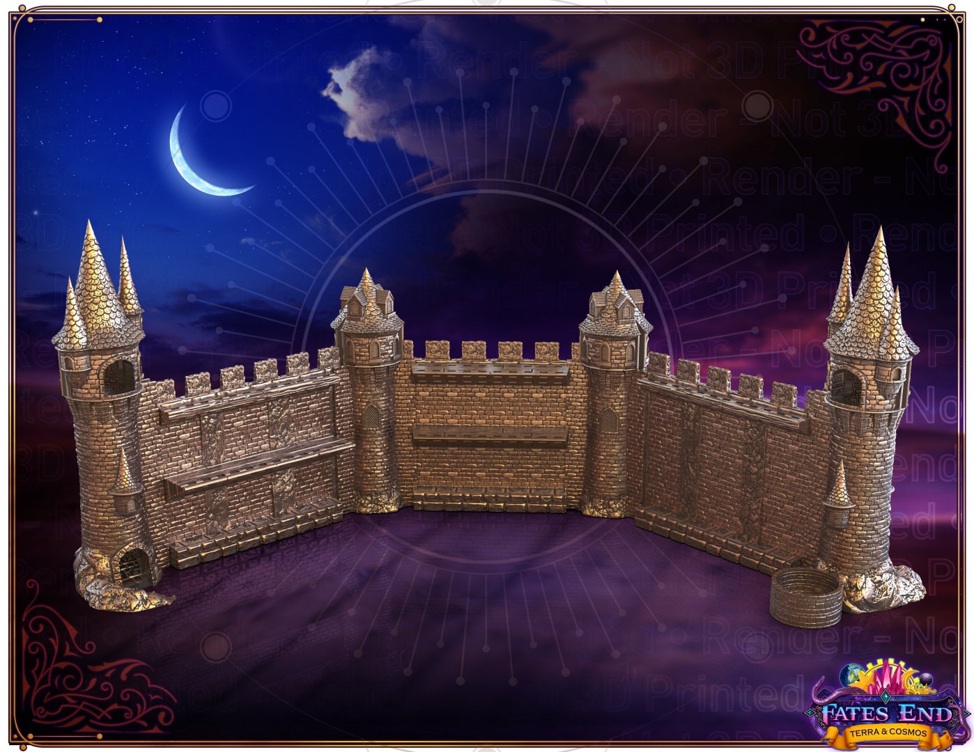 Citadel Game Master Screen Dice Tower Combo | Fates End | Fantasy | DnD | RPG | Tabletop | Roleplay Gaming Miniatures | Dungeon Master