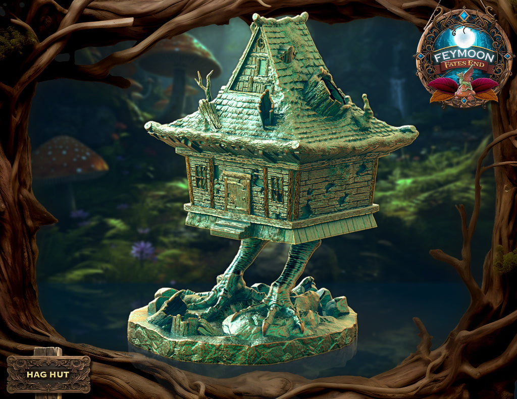 Baba Yagas Hag Hut Dice Tower | Vault/Mini | Fates End | Feymoon |  Fantasy | DnD | RPG | Tabletop | Roleplay Gaming Miniatures