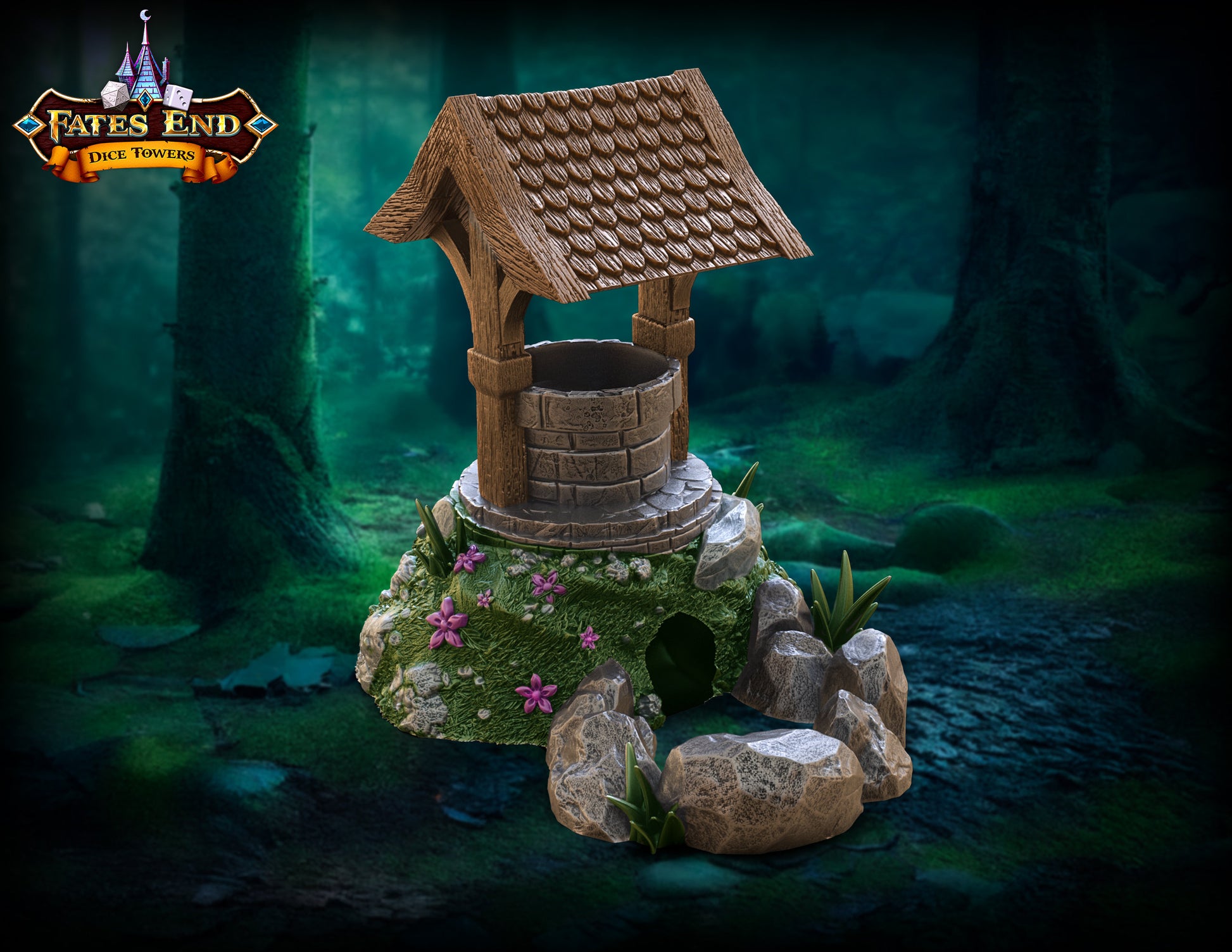 Magical Wishing Well Dice Tower or Vault | Fates End | Feymoon |  Fantasy | DnD | RPG | Tabletop Roleplaying Gaming Miniatures