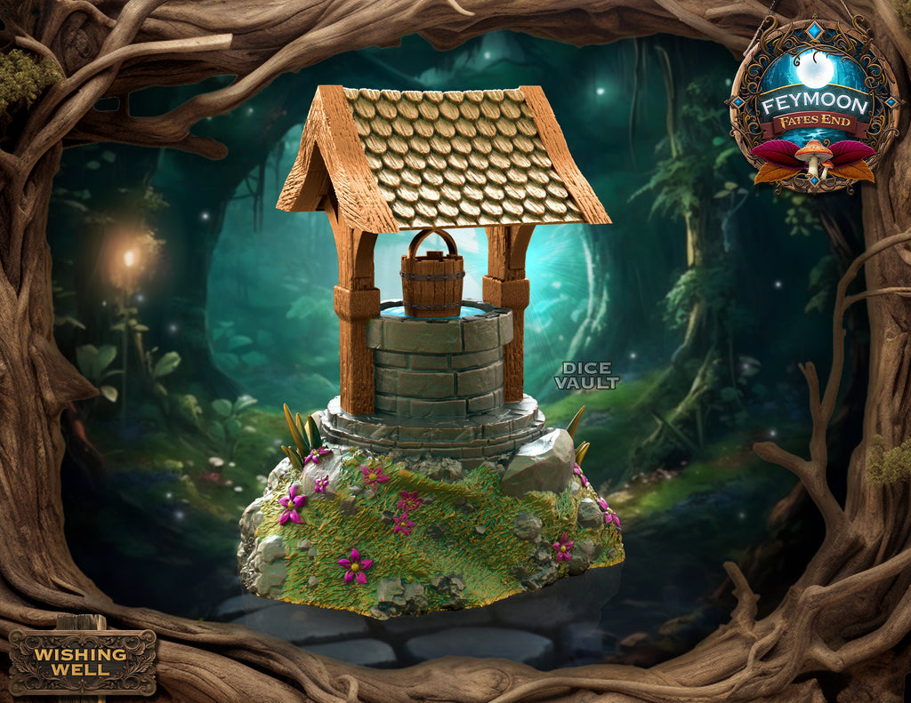 Magical Wishing Well Dice Tower or Vault | Fates End | Feymoon |  Fantasy | DnD | RPG | Tabletop Roleplaying Gaming Miniatures