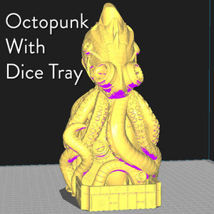 Octopunk Dice Tower/BBEG Mini | Fates End |  Fantasy | DnD | RPG | Tabletop | Roleplay Gaming Miniatures | Terrain