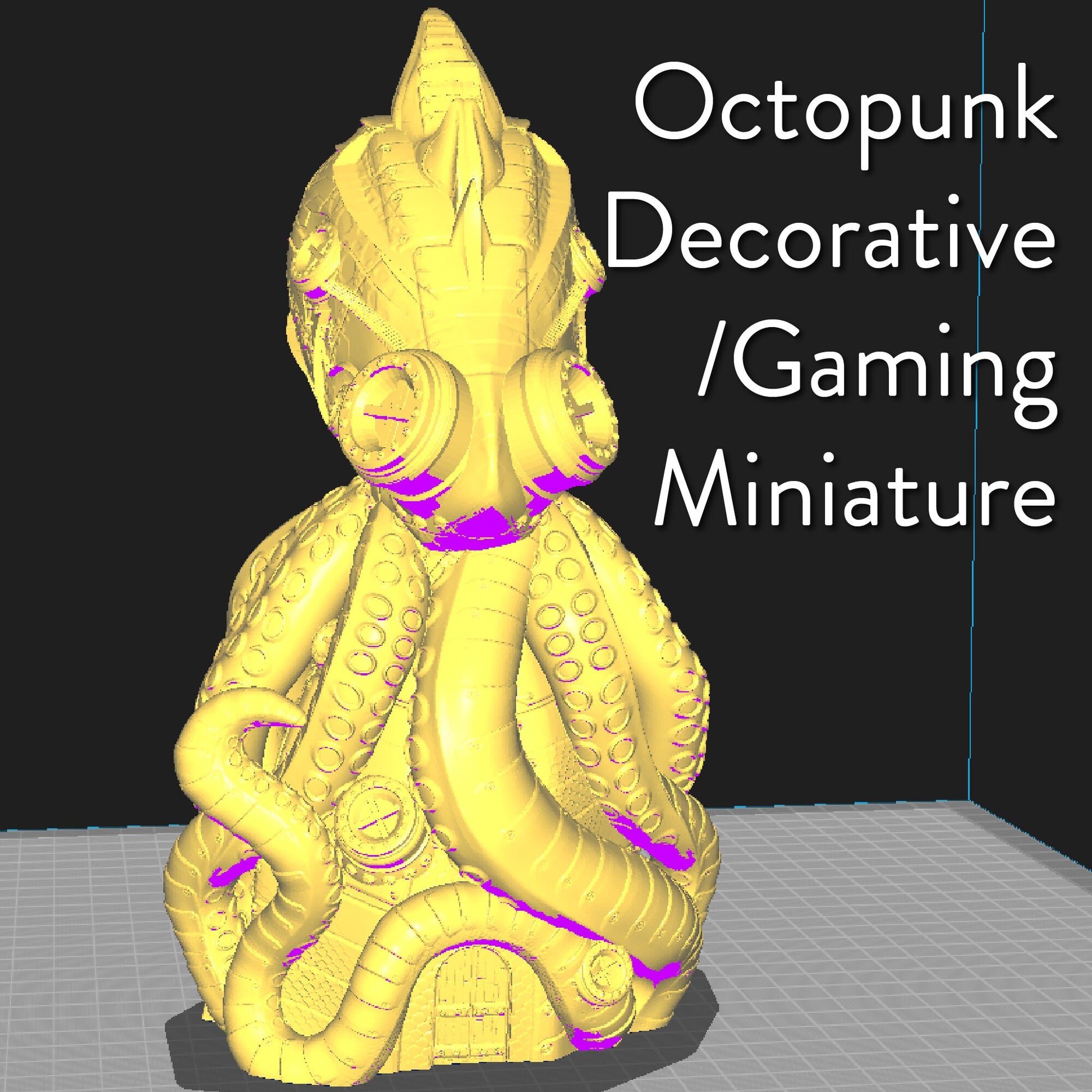 Octopunk Dice Tower/BBEG Mini | Fates End |  Fantasy | DnD | RPG | Tabletop | Roleplay Gaming Miniatures | Terrain