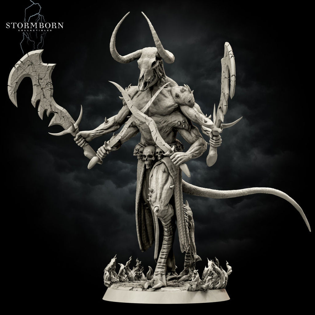 Moloch, The Soulless | Stormborn Collectibles | RESIN | Fantasy | Horror | RPG | Gaming Miniatures | Demon | Boss Fight | Demon Fighter