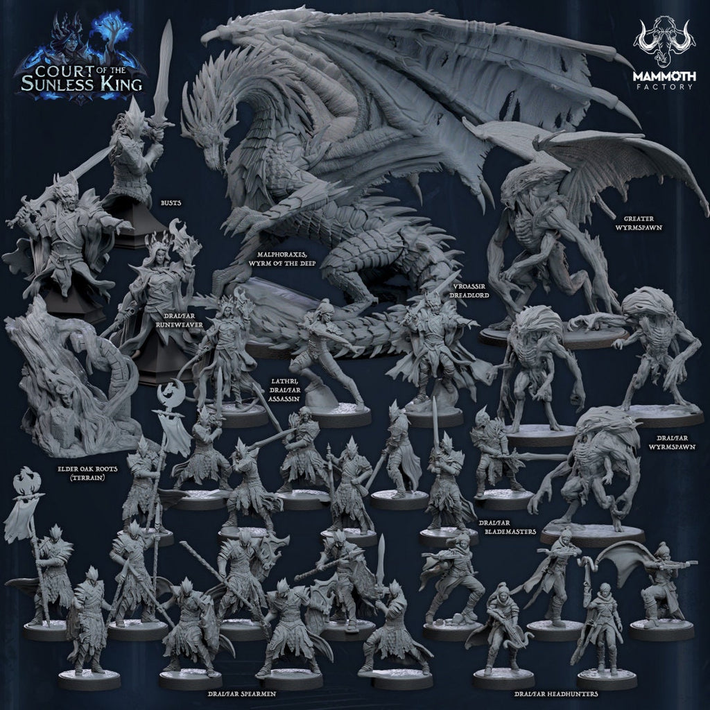 Vroassir Dreadlord | Mammoth Factory | Court of the Sunless King | RESIN | Fantasy | DnD | RPG | Tabletop | Miniature | Character Model