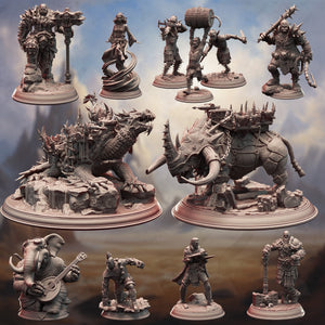 Goragora - Great Orcish War Beast | DM Stash | Orcish Incursion | RESIN | Fantasy | DnD | RPG | Tabletop | Miniature | War Mount | War Beast