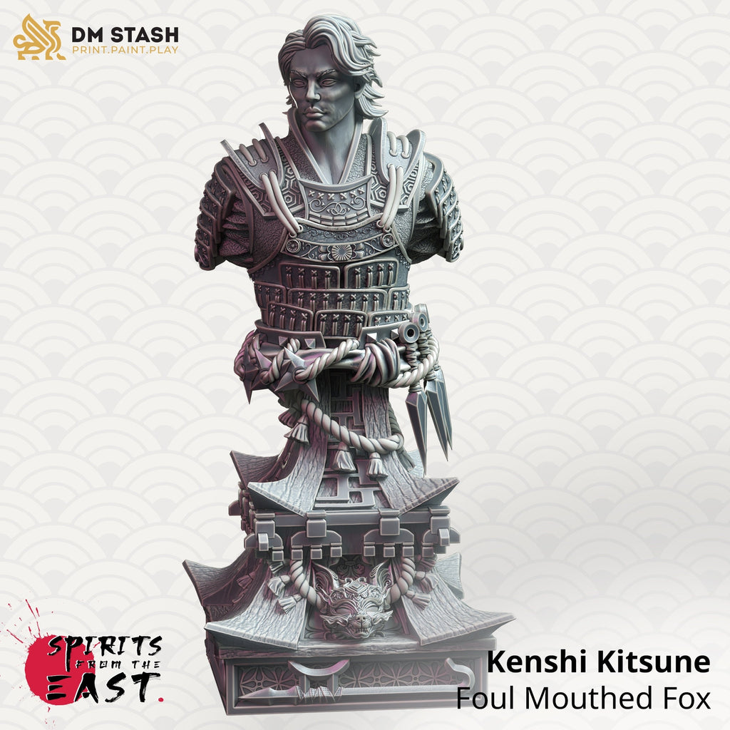Kenshi Kitsune - Foul Mouthed Fox | DM Stash | Spirits from the East | Fantasy | DnD | RPG | Tabletop | Miniatures | Character Model