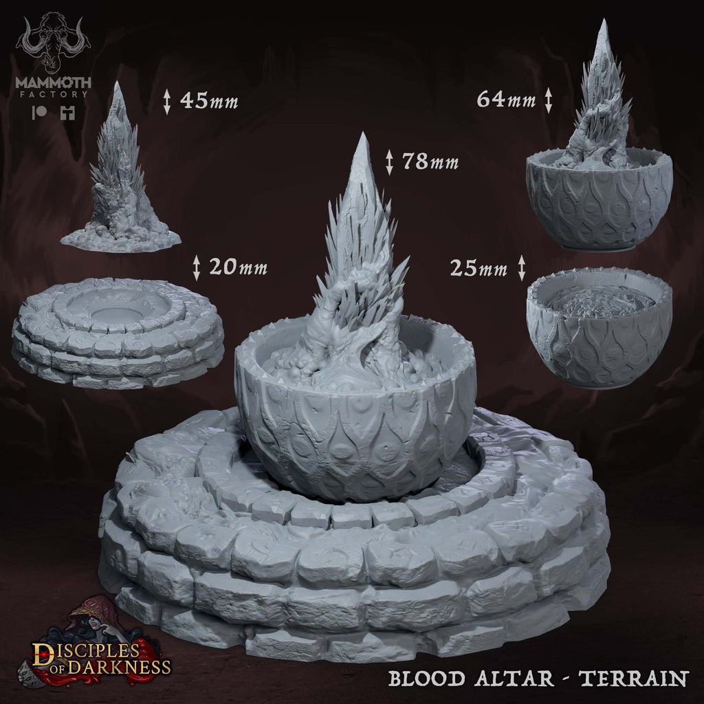 Blood Altar - Terrain | Mammoth Factory | Disciples of Darkness | RESIN | Fantasy | DnD | RPG | Tabletop | Gaming Miniatures | Terrain