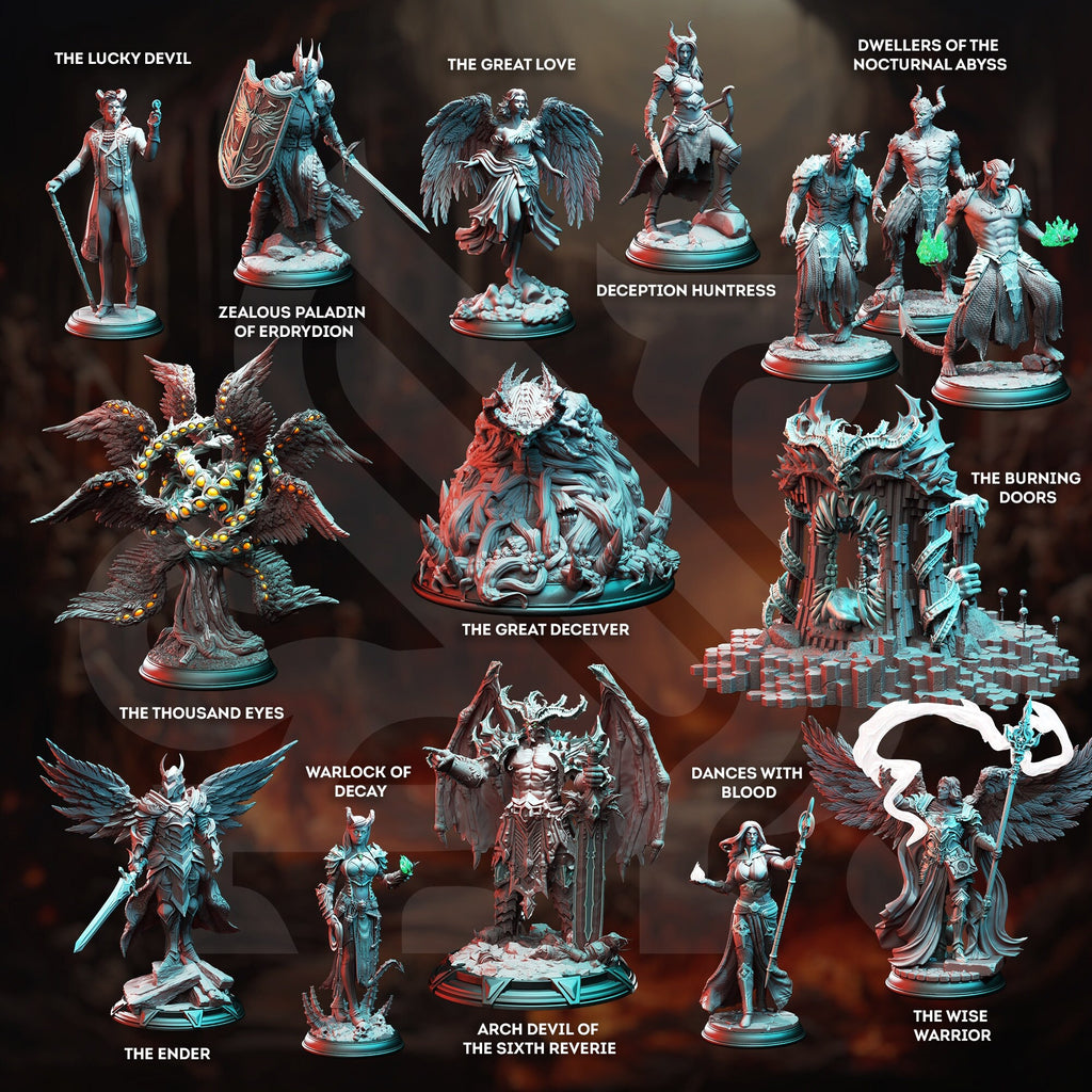 Nosaryni - The Burning Doors | DM Stash | Beyond Heaven & Hell | Resin | Fantasy | DnD | RPG | Tabletop | Miniature | Portal | Terrain