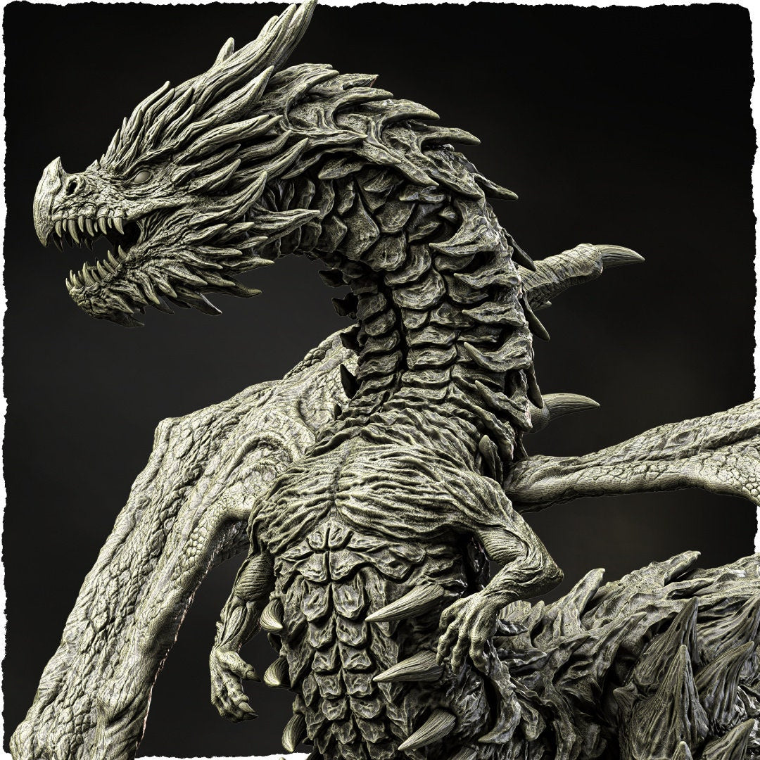 Silverspine | Evox Arts | Dragons of the World | RESIN | Fantasy| DnD | RPG| Tabletop | Gaming | BBEG | Dragon | Dragon Trophy | Dragon Head