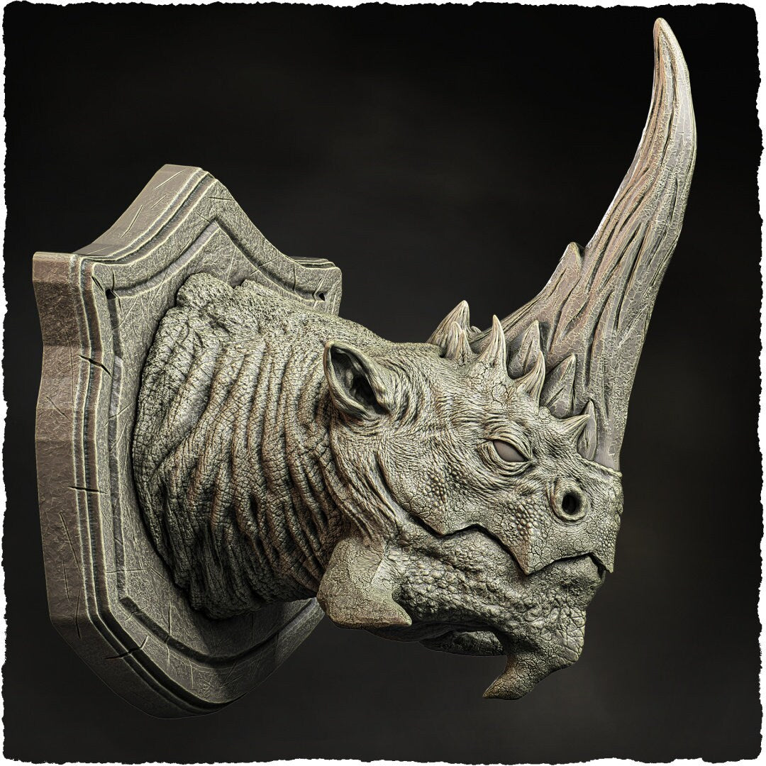 Rhinovarix | Evox Arts | Dragons of the World | RESIN | Fantasy| DnD | RPG| Tabletop | Gaming | BBEG | Dragon | Dragon Trophy | Dragon Head