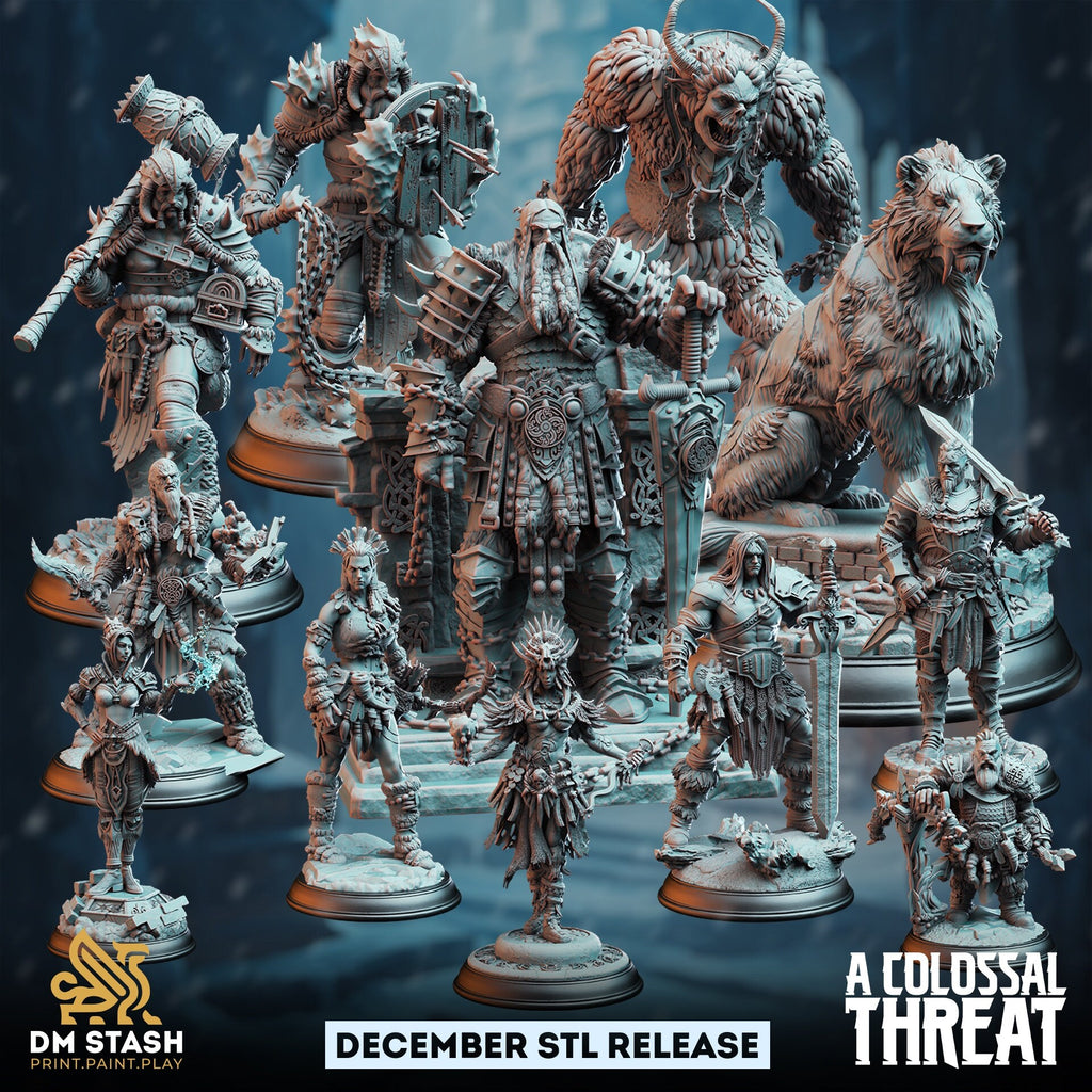 Vurimandi - The Entombed Giant King | DM Stash | Colossal Threat | RESIN | Fantasy | DnD | RPG | Tabletop | Miniatures | Monster | Bbeg
