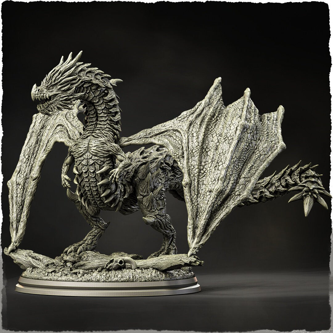 Silverspine | Evox Arts | Dragons of the World | RESIN | Fantasy| DnD | RPG| Tabletop | Gaming | BBEG | Dragon | Dragon Trophy | Dragon Head