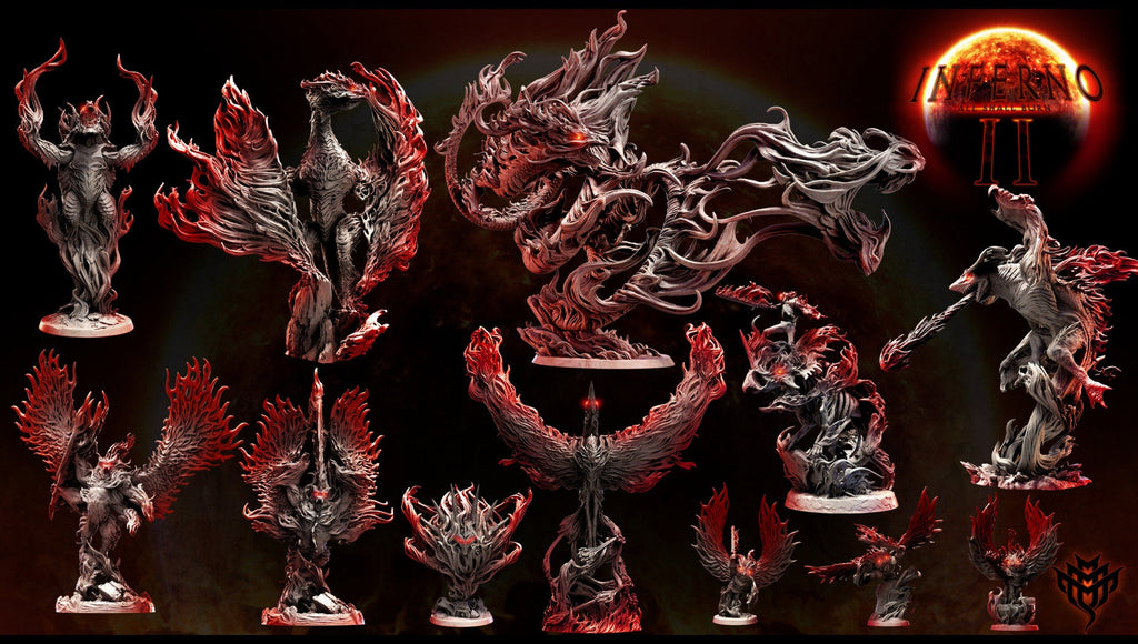 Scorched Skies | Mini Monster Mayhem | Inferno All Shall Burn II | Fantasy | DnD | RPG | Tabletop | Gaming | Miniatures | Phoenix