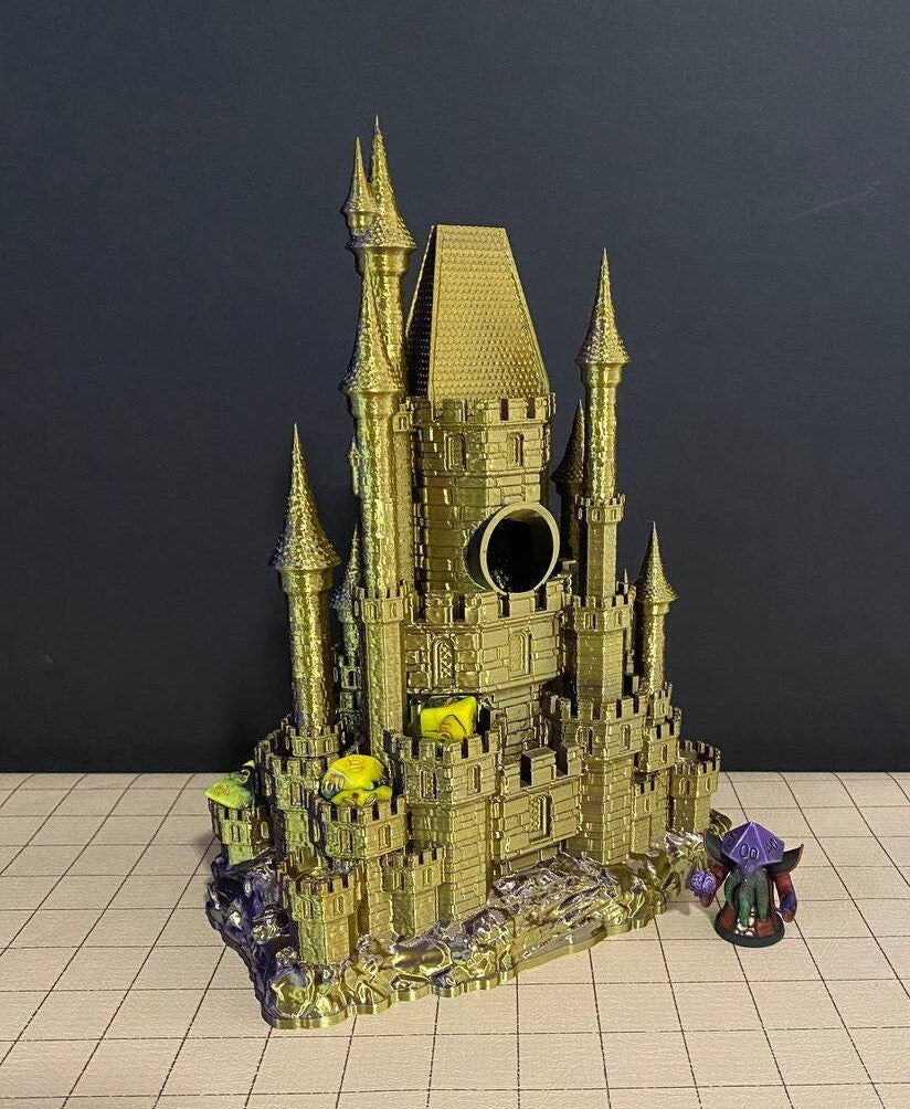 Mimic Castle Dice Tower | Fates End | 3D Printed PLA | Fantasy | DnD | RPG | Tabletop | Roleplay Gaming Miniatures | Dice Roller