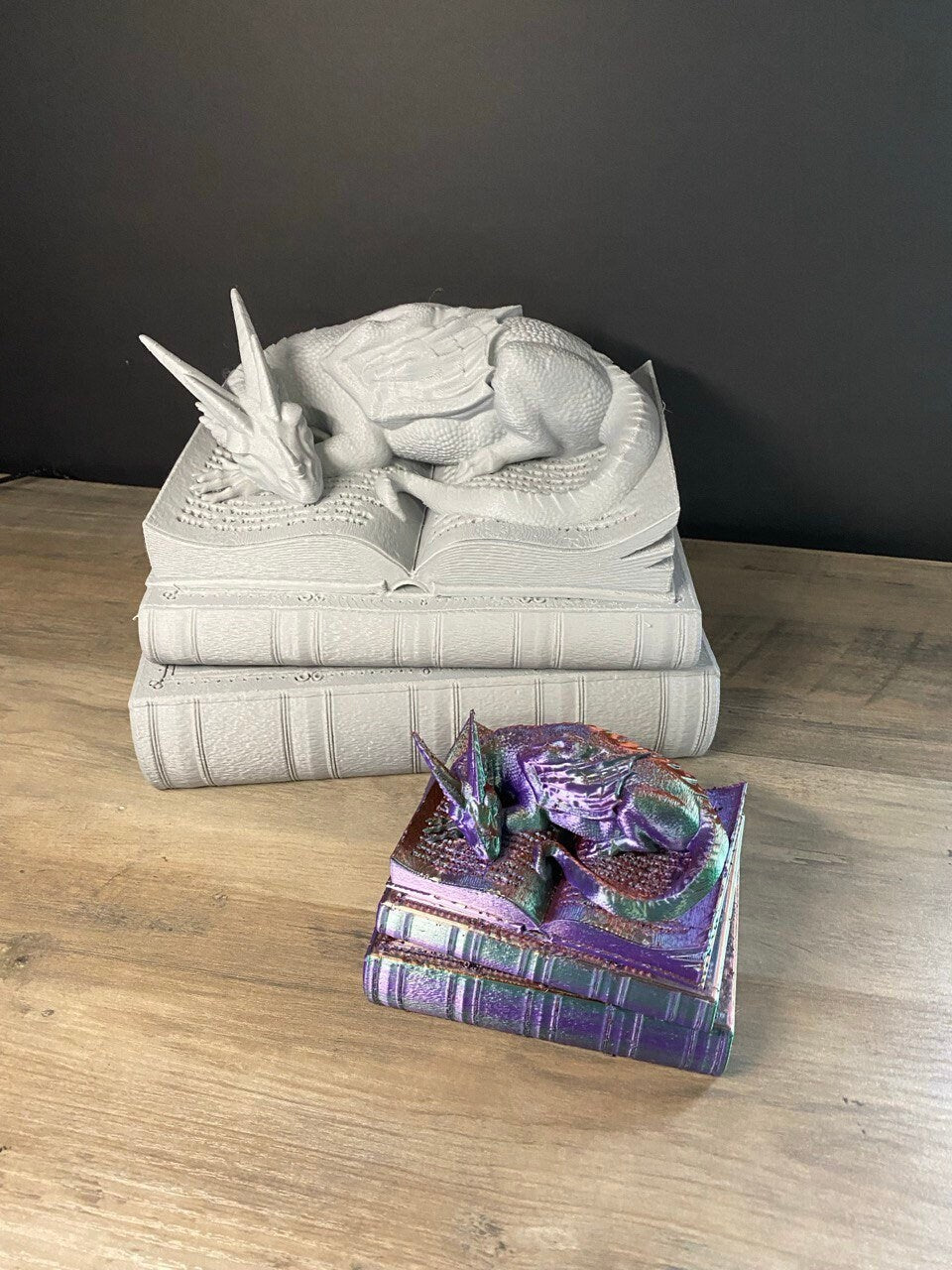 Book Dragon Dice Jail or Vault | Fates End | 3D Printed | Fantasy | DnD | RPG | Roleplay Gaming | MTG Magic Card Box | Jewelry Box