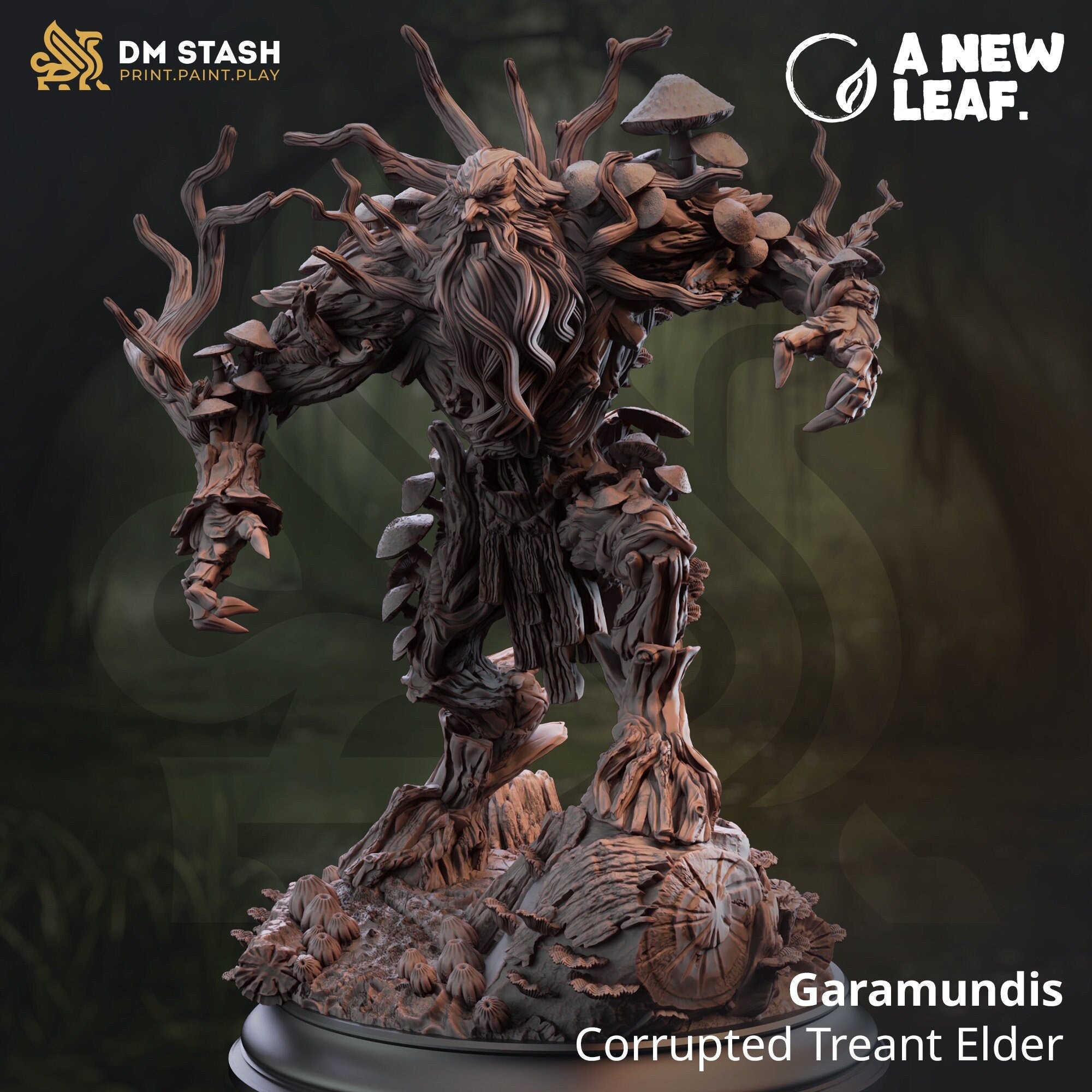 Garamundis - Corrupted Treant Elder | DM Stash | Lifting the Veil | Resin | Fantasy | DnD | RPG | Tabletop | Miniature | 75mm Base
