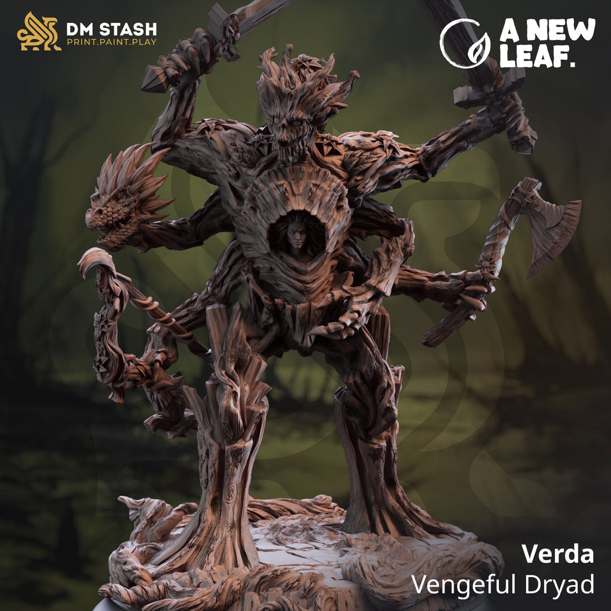 Verda - Vengeful Dryad | DM Stash | Lifting the Veil | Fantasy | DnD | RPG | Tabletop | Miniature | Character Model
