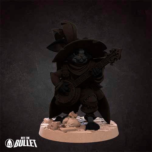 Harengon Bard | Bite the Bullet | Harengon| RESIN | Fantasy | DnD | RPG | Tabletop | Gaming Miniatures | Character Model | Harengon