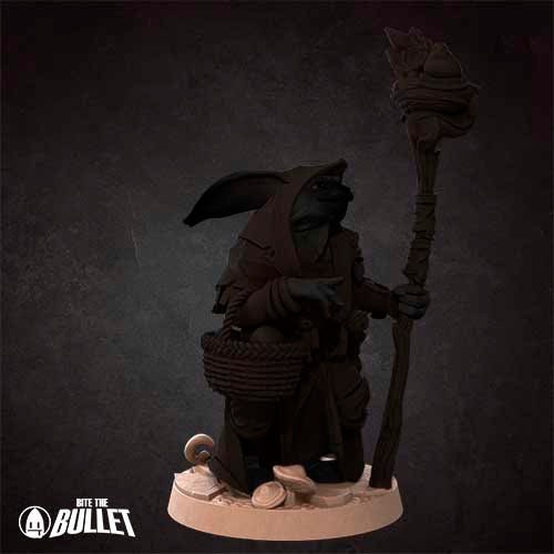 Harengon Druid | Bite the Bullet | Harengon| RESIN | Fantasy | DnD | RPG | Tabletop | Gaming Miniatures | Character Model | Harengon