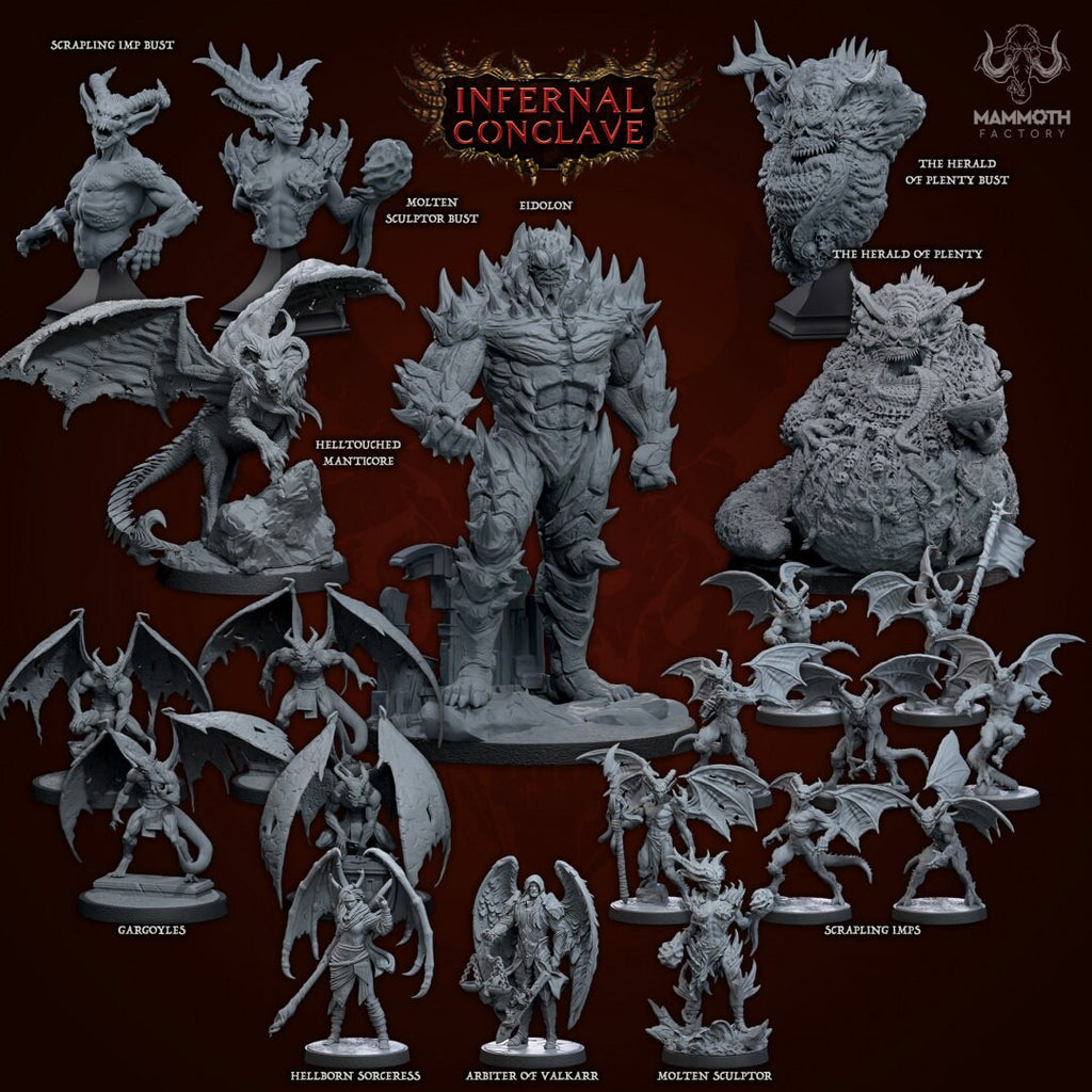 The Eidolon | Mammoth Factory | Infernal Conclave | RESIN | Fantasy | DnD | RPG | Tabletop | Gaming Miniatures | BBEG | Lava Giant