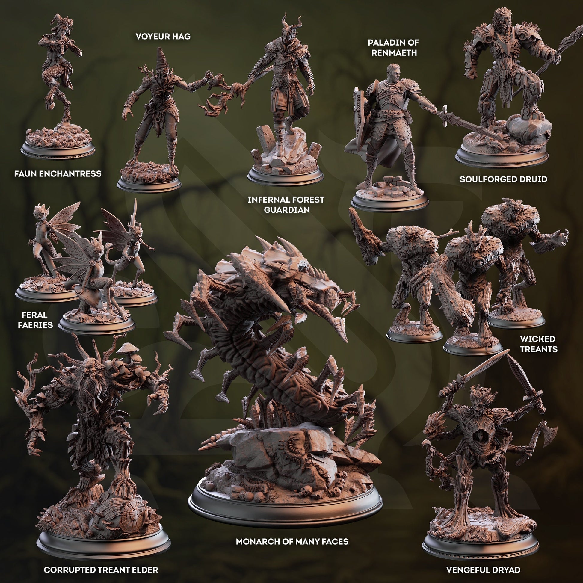 Conrad - Monarch of Many Faces | DM Stash | Lifting the Veil | Resin | Fantasy | DnD | RPG | Tabletop | Miniature | Centipede | 75mm Base