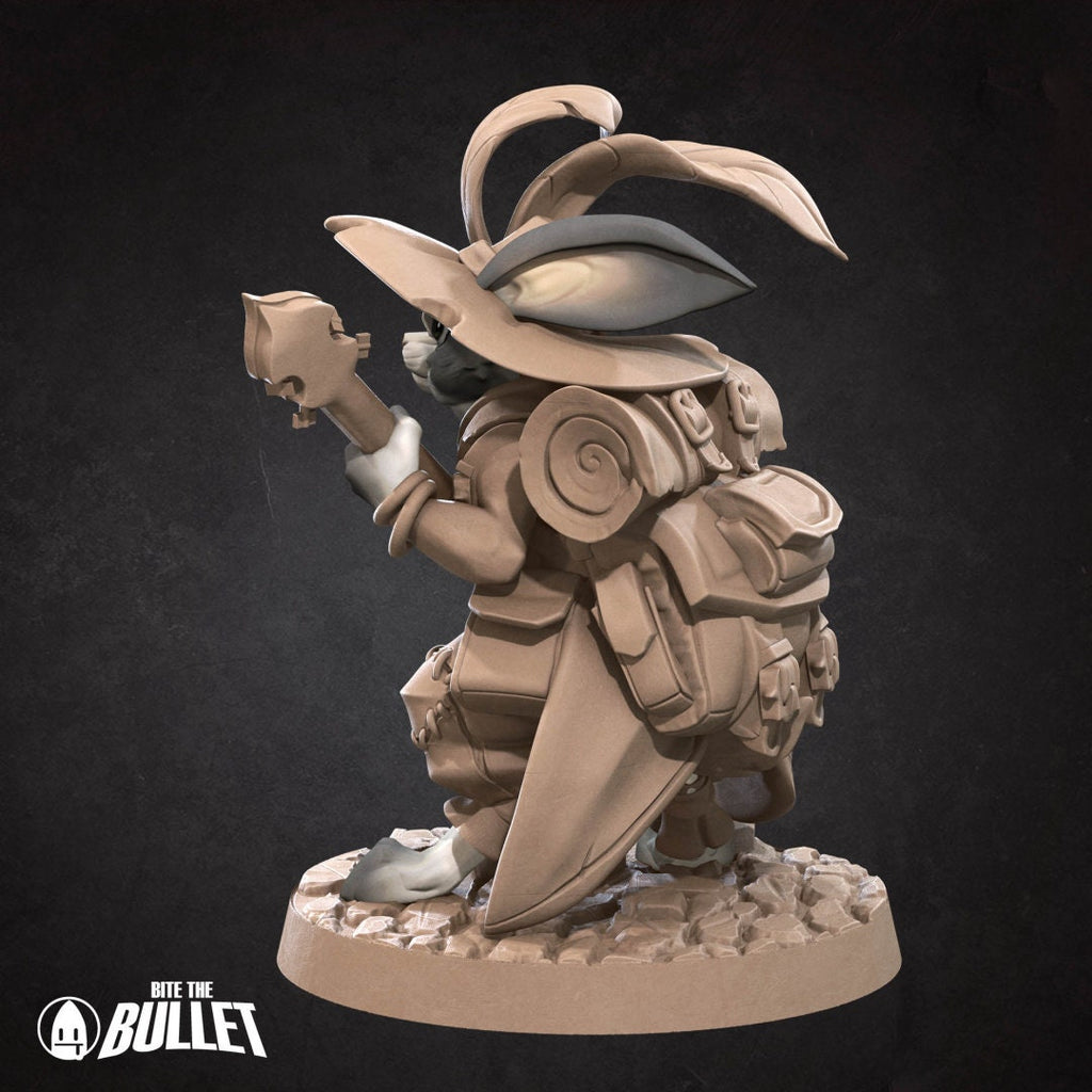 Harengon Bard | Bite the Bullet | Harengon| RESIN | Fantasy | DnD | RPG | Tabletop | Gaming Miniatures | Character Model | Harengon