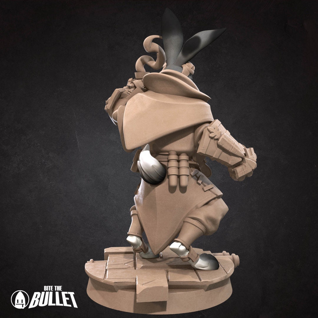 Harengon Artificer | Bite the Bullet | Harengon| RESIN | Fantasy | DnD | RPG | Tabletop | Gaming Miniatures | Character Model | Harengon