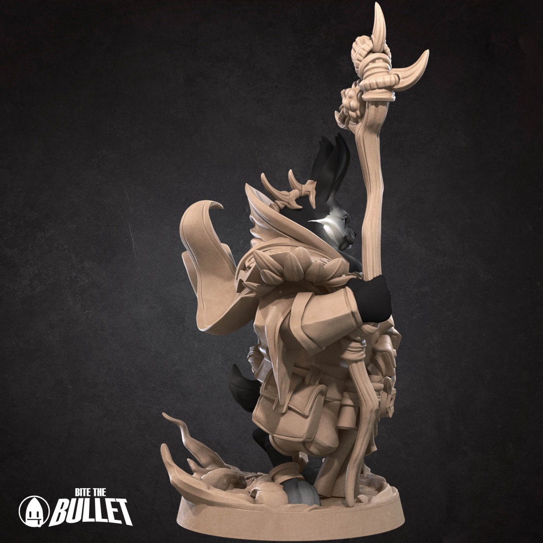 Harengon Warlock | Bite the Bullet | Harengon| RESIN | Fantasy | DnD | RPG | Tabletop | Gaming Miniatures | Character Model | Harengon
