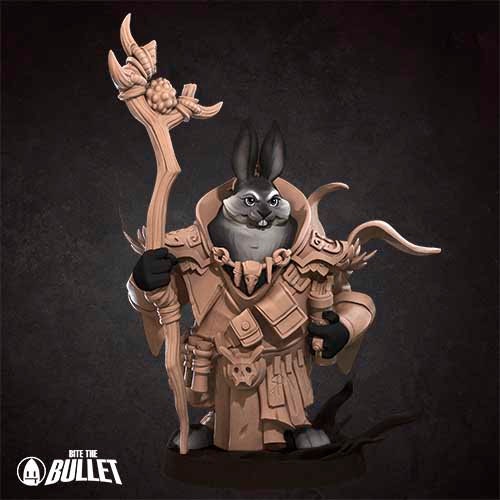 Harengon Warlock | Bite the Bullet | Harengon| RESIN | Fantasy | DnD | RPG | Tabletop | Gaming Miniatures | Character Model | Harengon