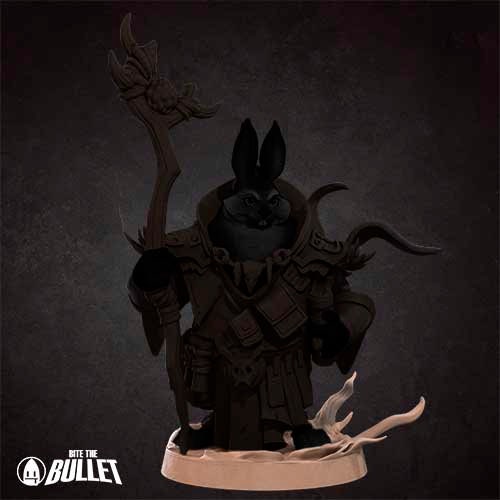 Harengon Warlock | Bite the Bullet | Harengon| RESIN | Fantasy | DnD | RPG | Tabletop | Gaming Miniatures | Character Model | Harengon