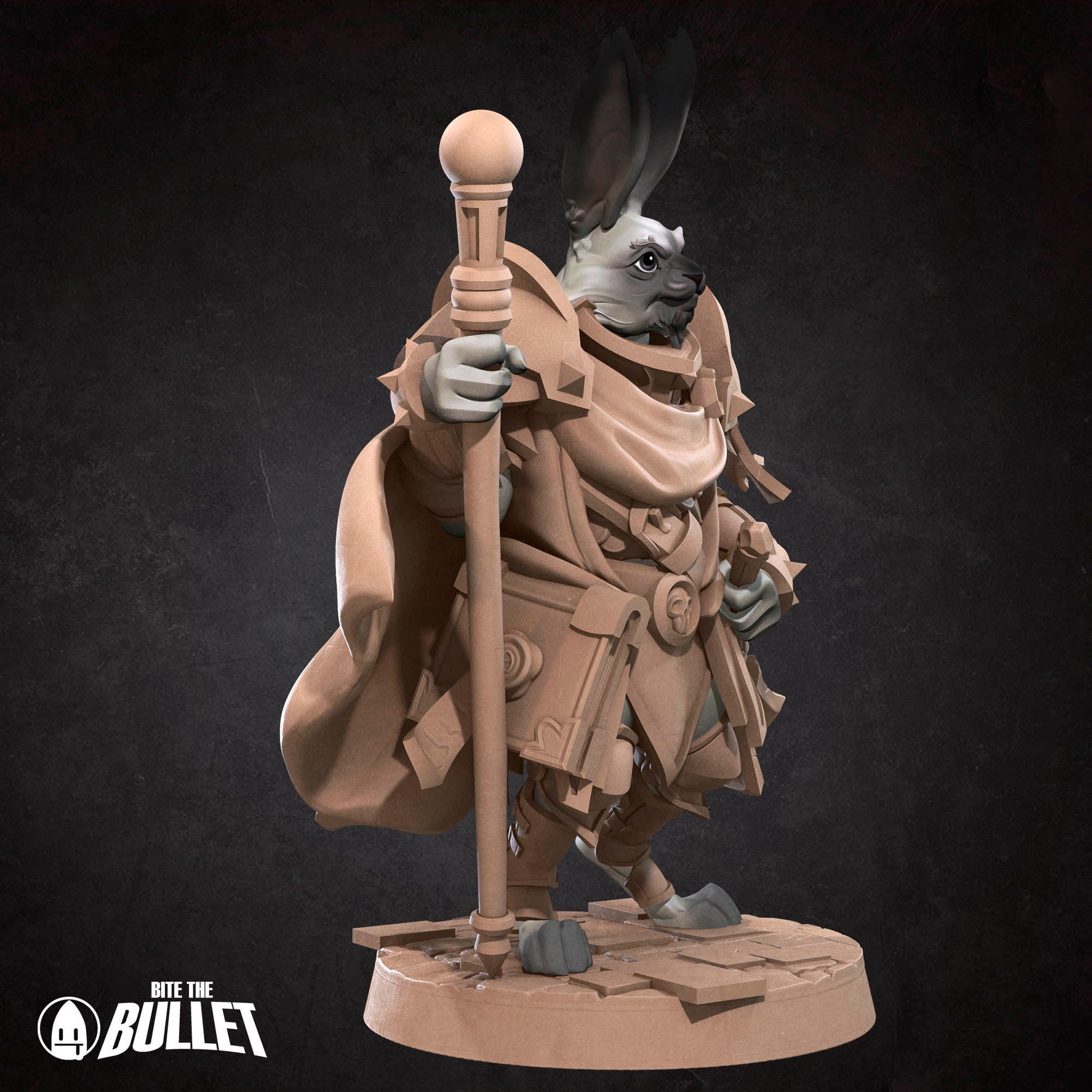 Harengon Cleric | Bite the Bullet | Harengon| RESIN | Fantasy | DnD | RPG | Tabletop | Gaming Miniatures | Character Model | Harengon