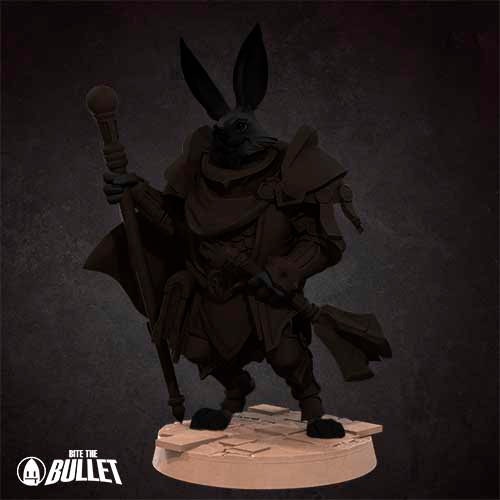 Harengon Cleric | Bite the Bullet | Harengon| RESIN | Fantasy | DnD | RPG | Tabletop | Gaming Miniatures | Character Model | Harengon