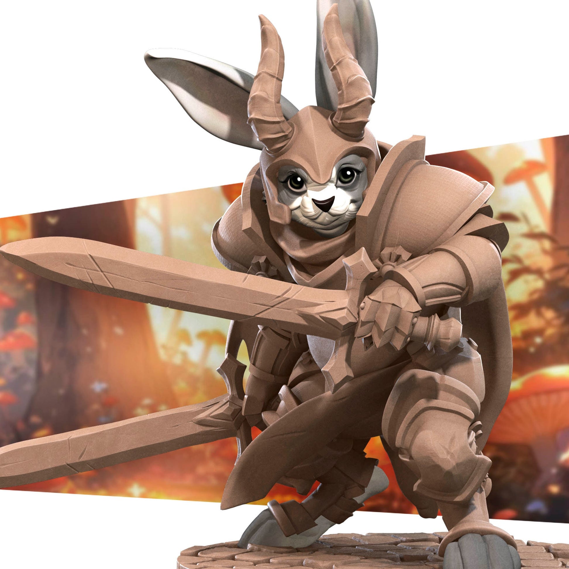 Harengon Warrior | Bite the Bullet | Harengon| RESIN | Fantasy | DnD | RPG | Tabletop | Gaming Miniatures | Character Model | Harengon