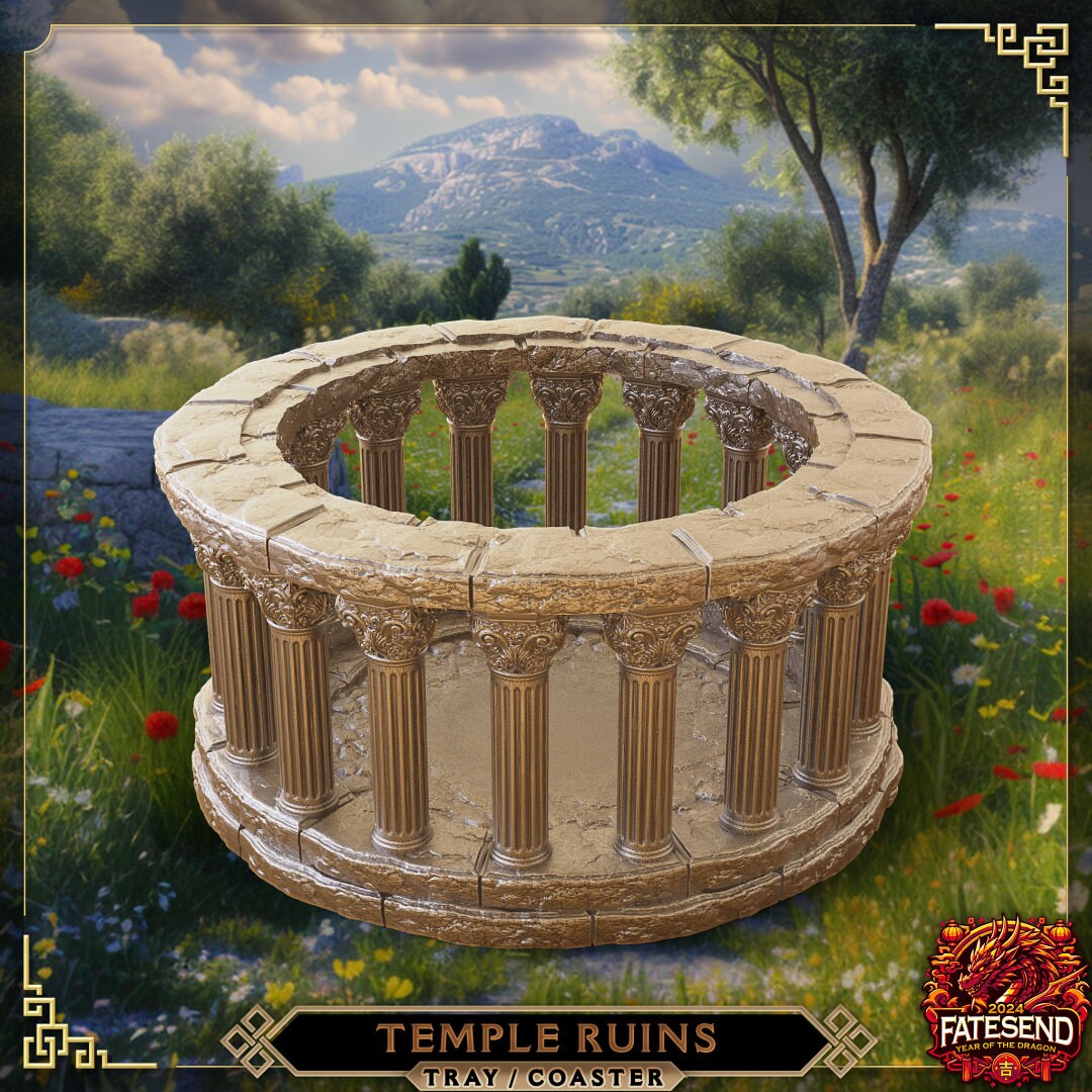 Ancient Ruins Dice Rolling Tray | Fates End | Fantasy | DnD | RPG | Tabletop | Dice Roller