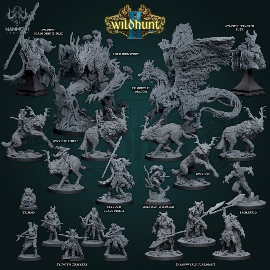 Lord Ironwood | Mammoth Factory | Wild Hunt II | Resin| Fantasy | DnD | RPG | Tabletop | Gaming Miniature | Fey Creature | Treant | BBEG